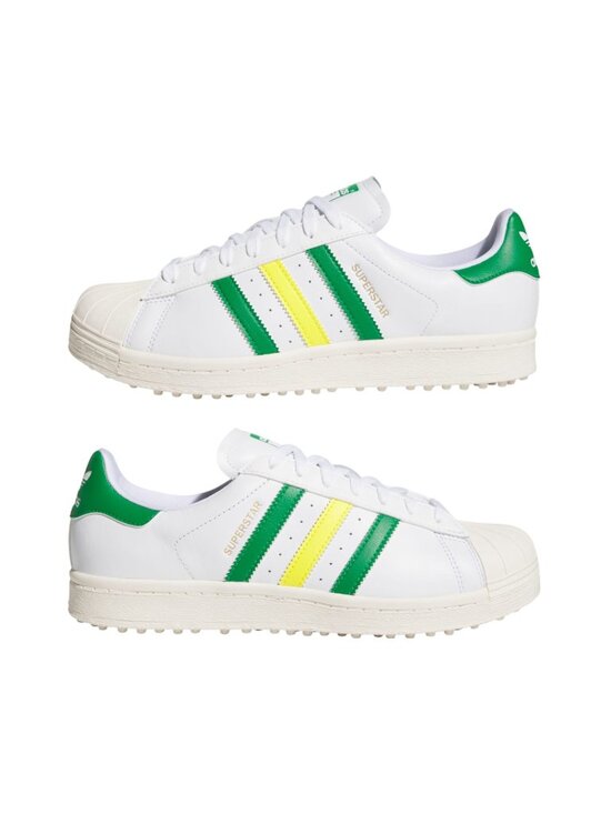adidas Superstar - Unisex Spikeless Golf Shoes White Green Yellow IH8533 NEW